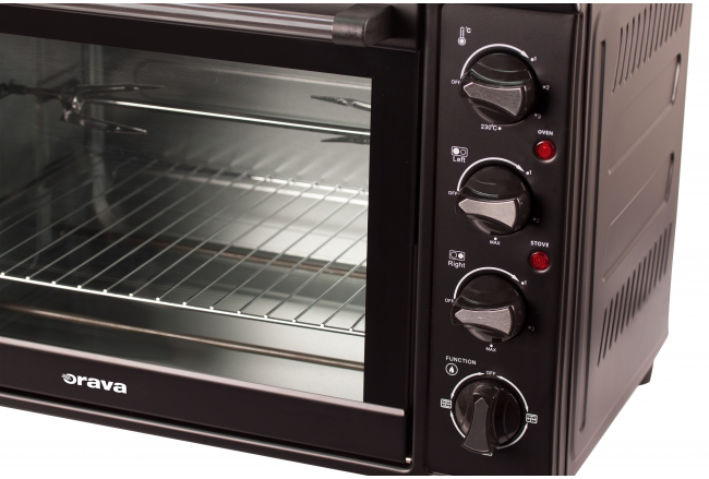Electric oven with double plate 34L