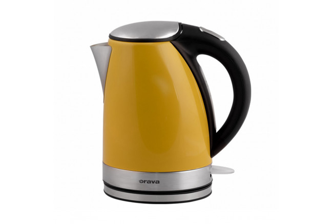 Stainless steel kettle 1,7 l, yellow