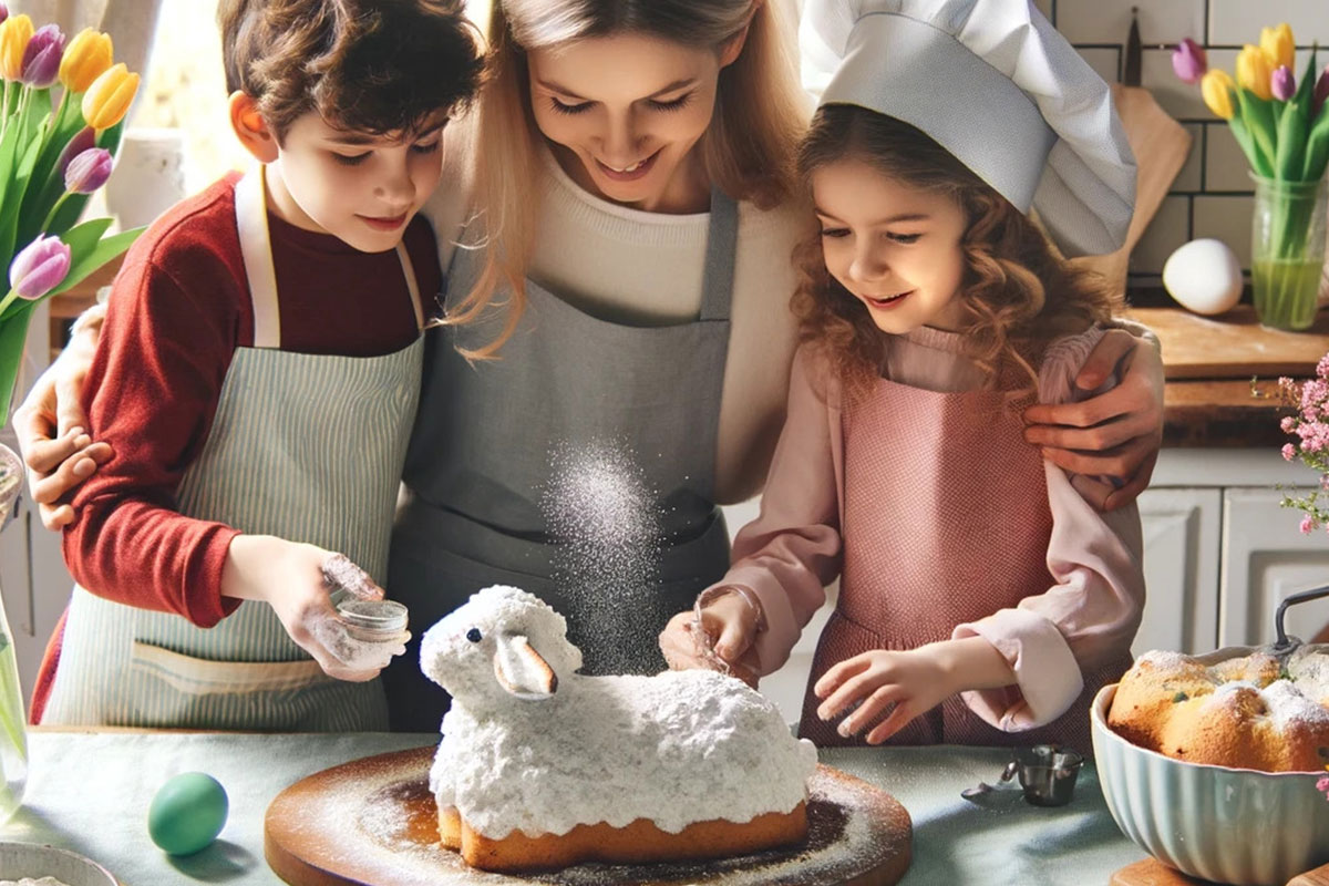  Easter baking with children and helpers from ORAVA